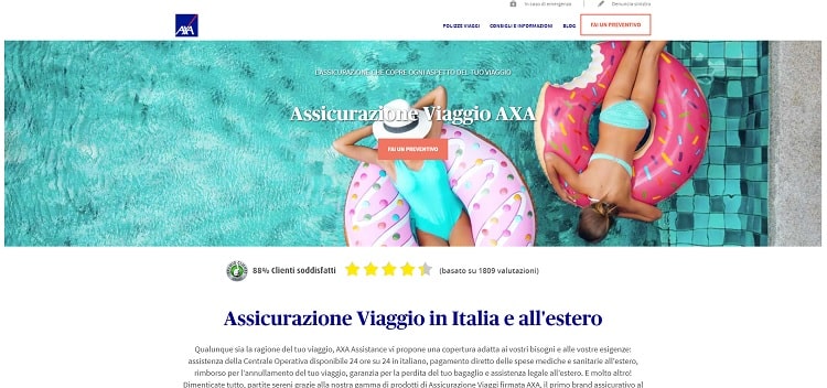 AXA assicurazione di viaggio